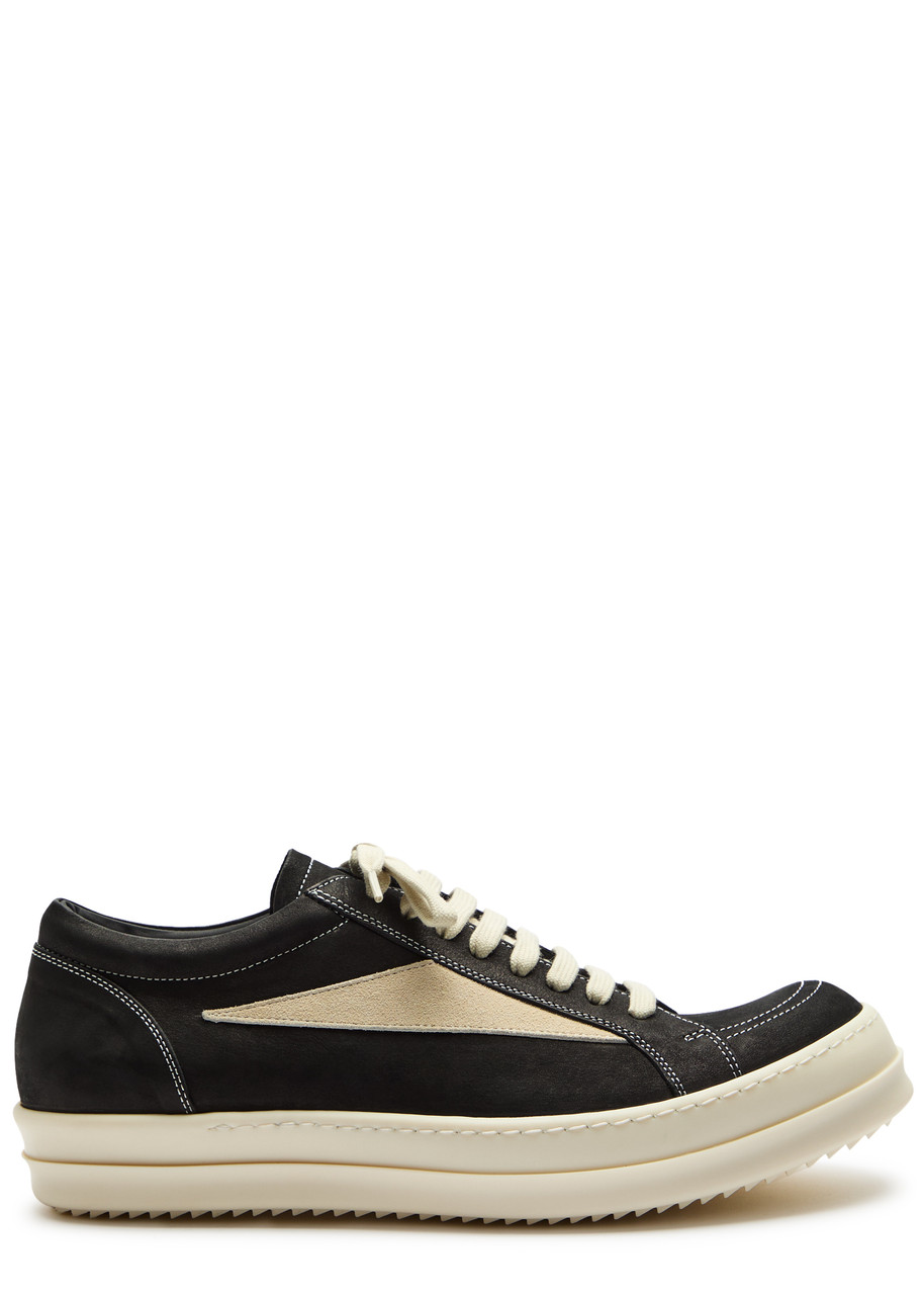 Rick Owens Suede And Leather Sneakers In Black