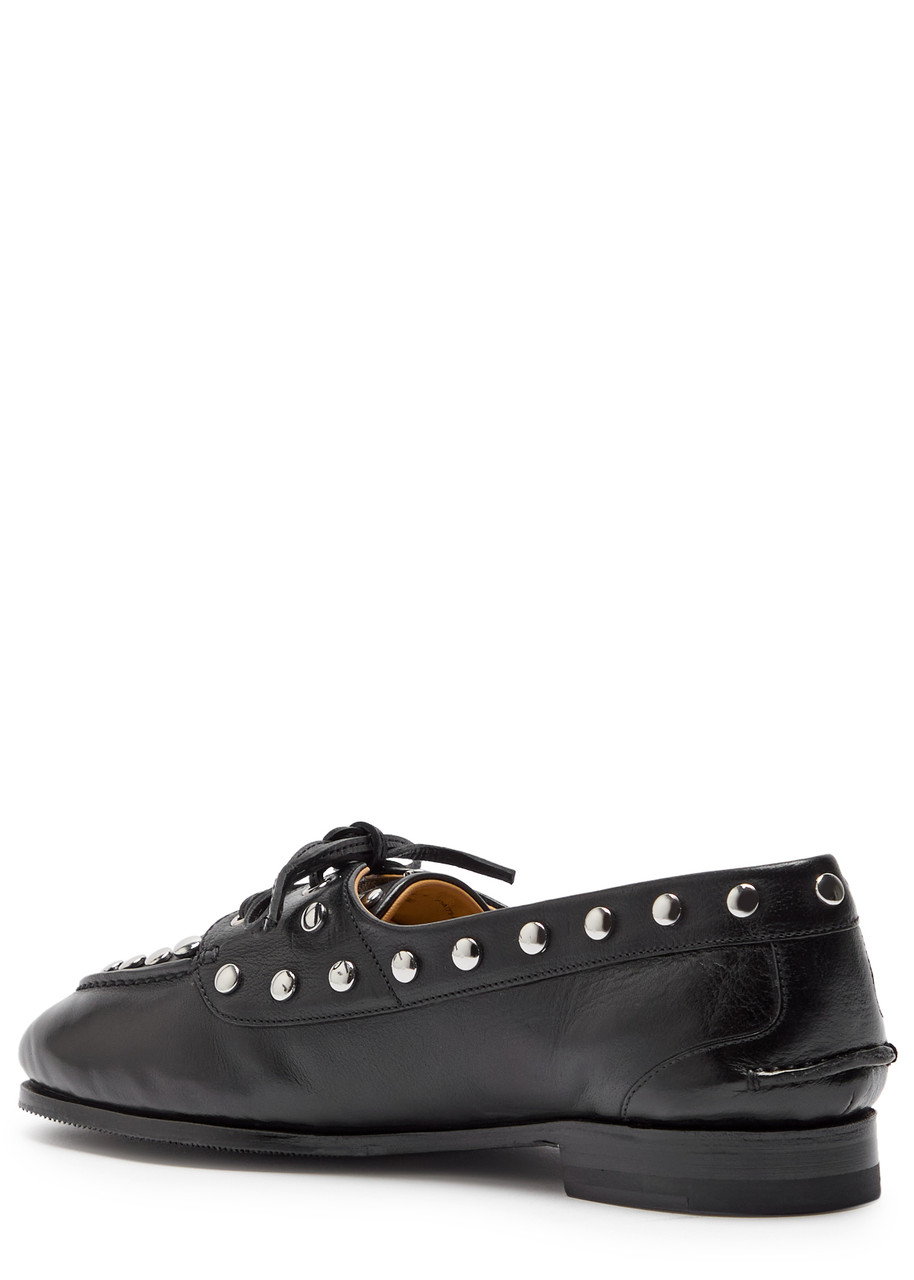 Bally Round Toe Slip-on Moccasins With Tonal Logo Detail In Black