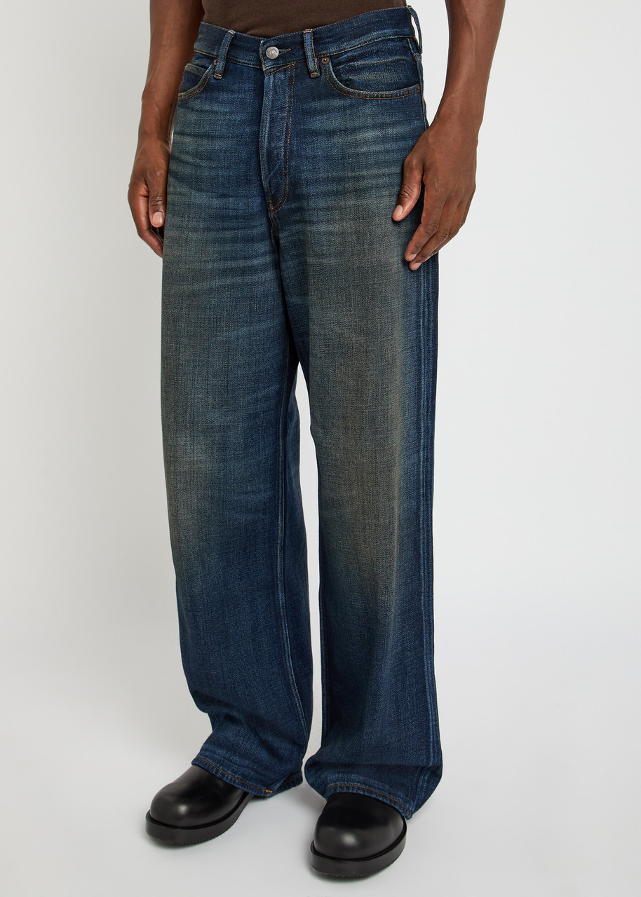 Acne Studios Jeans With Belt Loops In Blue