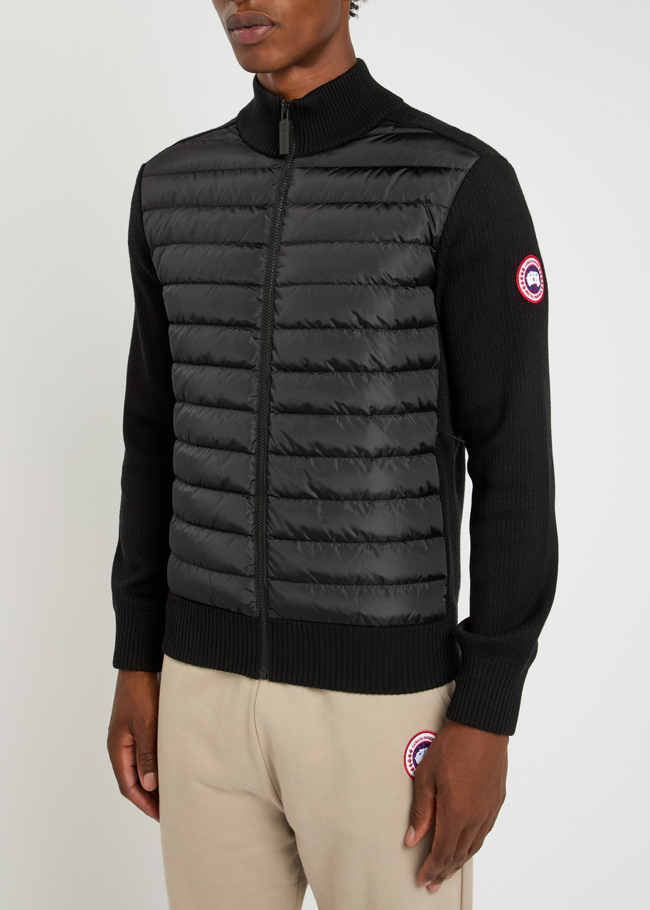 Canada Goose Hybridge Quilted Shell And Wool Jacket In Black