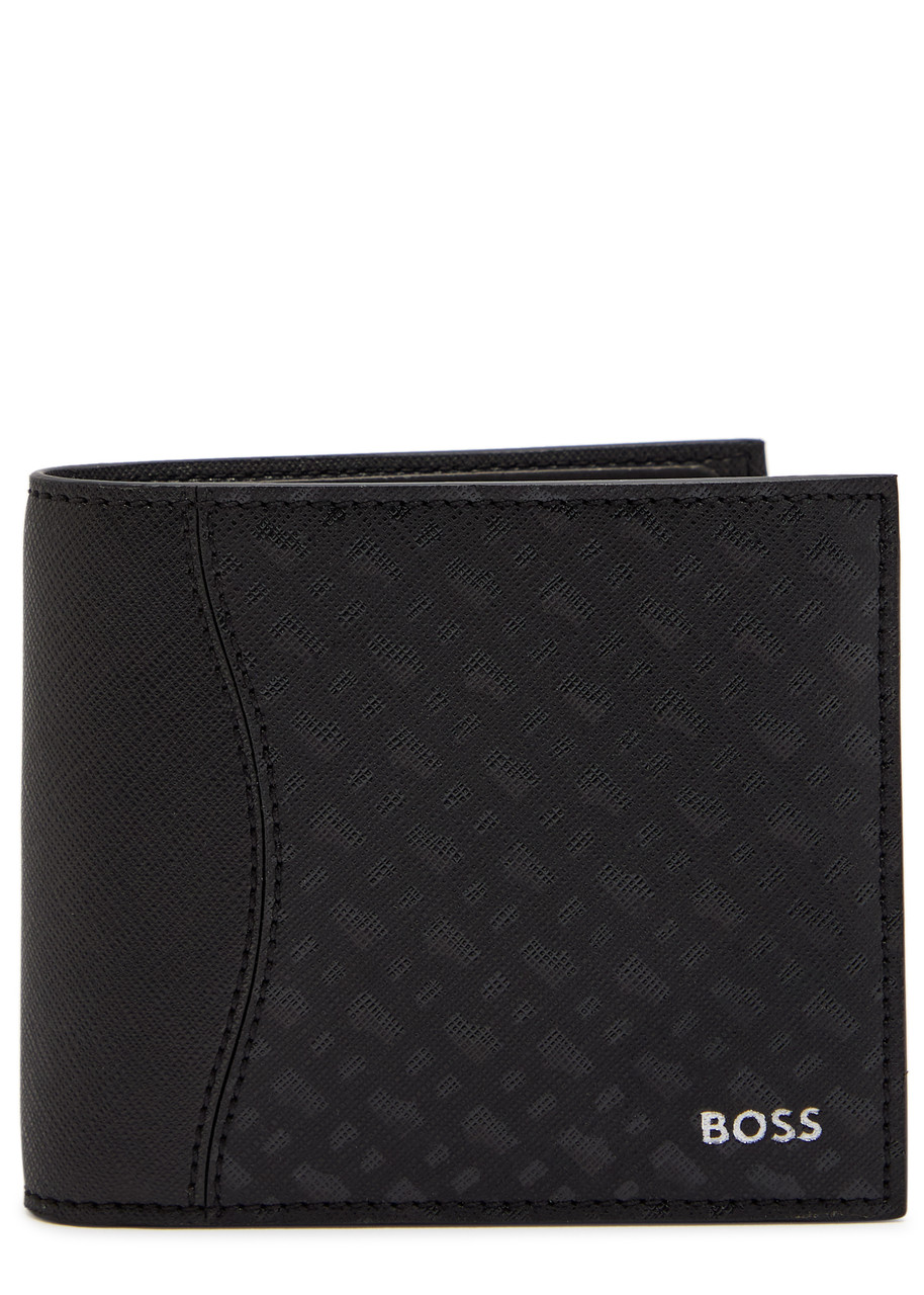 Hugo Boss Black Saffiano Leather Wallet In Black
