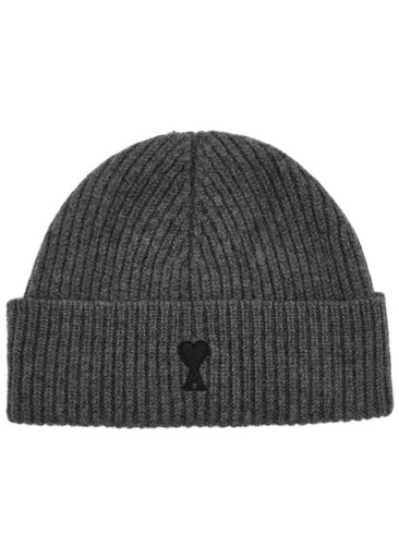 AMI PARIS Logo-embroidered wool beanie | Harvey Nichols