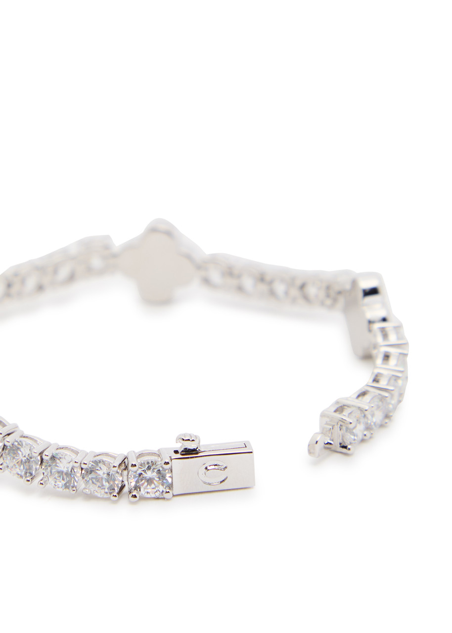  Cernucci Green Motif Tennis Bracelet - One Size 