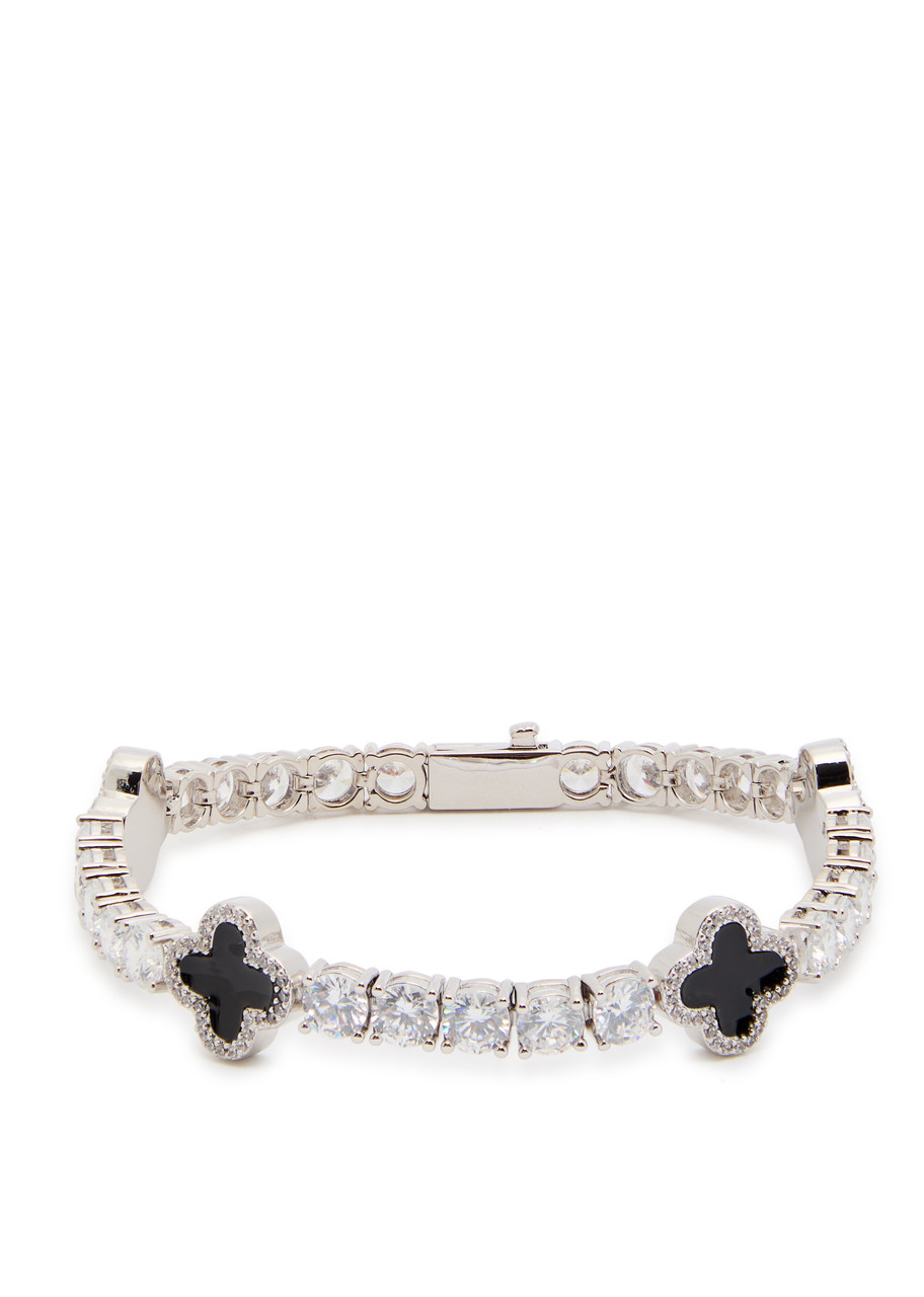 Cernucci Black Motif Tennis Bracelet