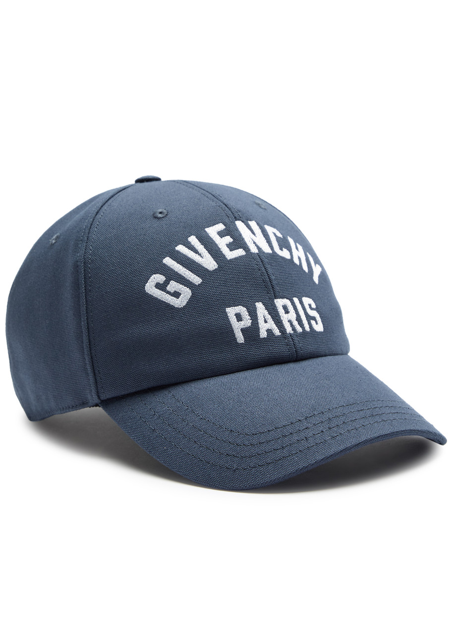 Givenchy Round Visor Cap With Prominent Logo In Blue