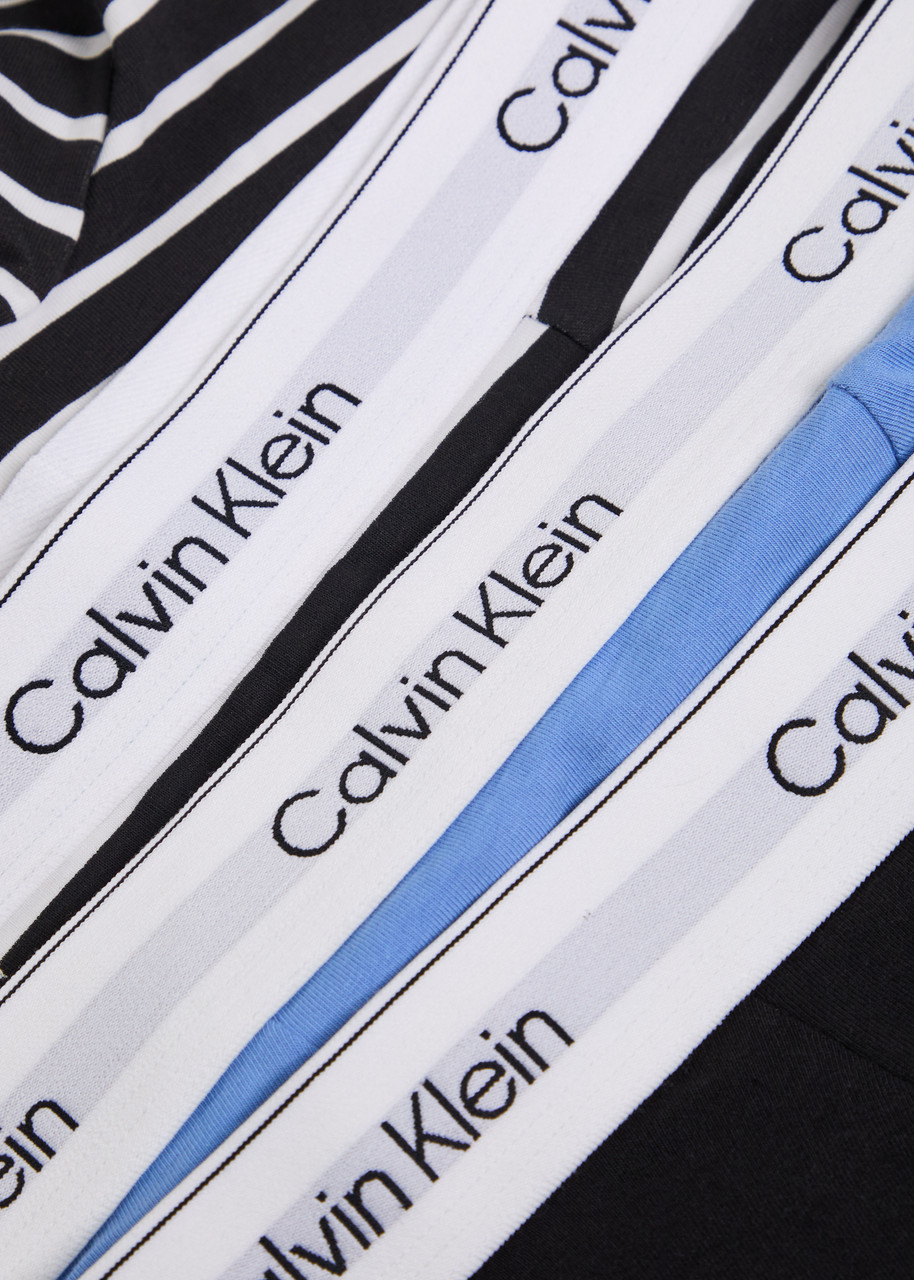 Calvin Klein Icon Stretch-cotton Trunks In Blue
