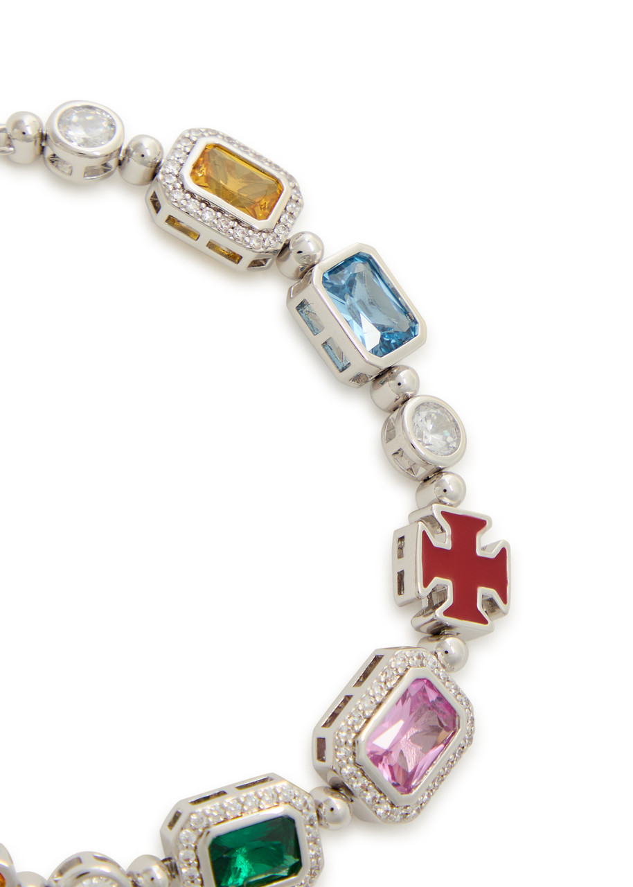  Cernucci Multi Gemstone Motif Bracelet - Multicoloured - One Size 
