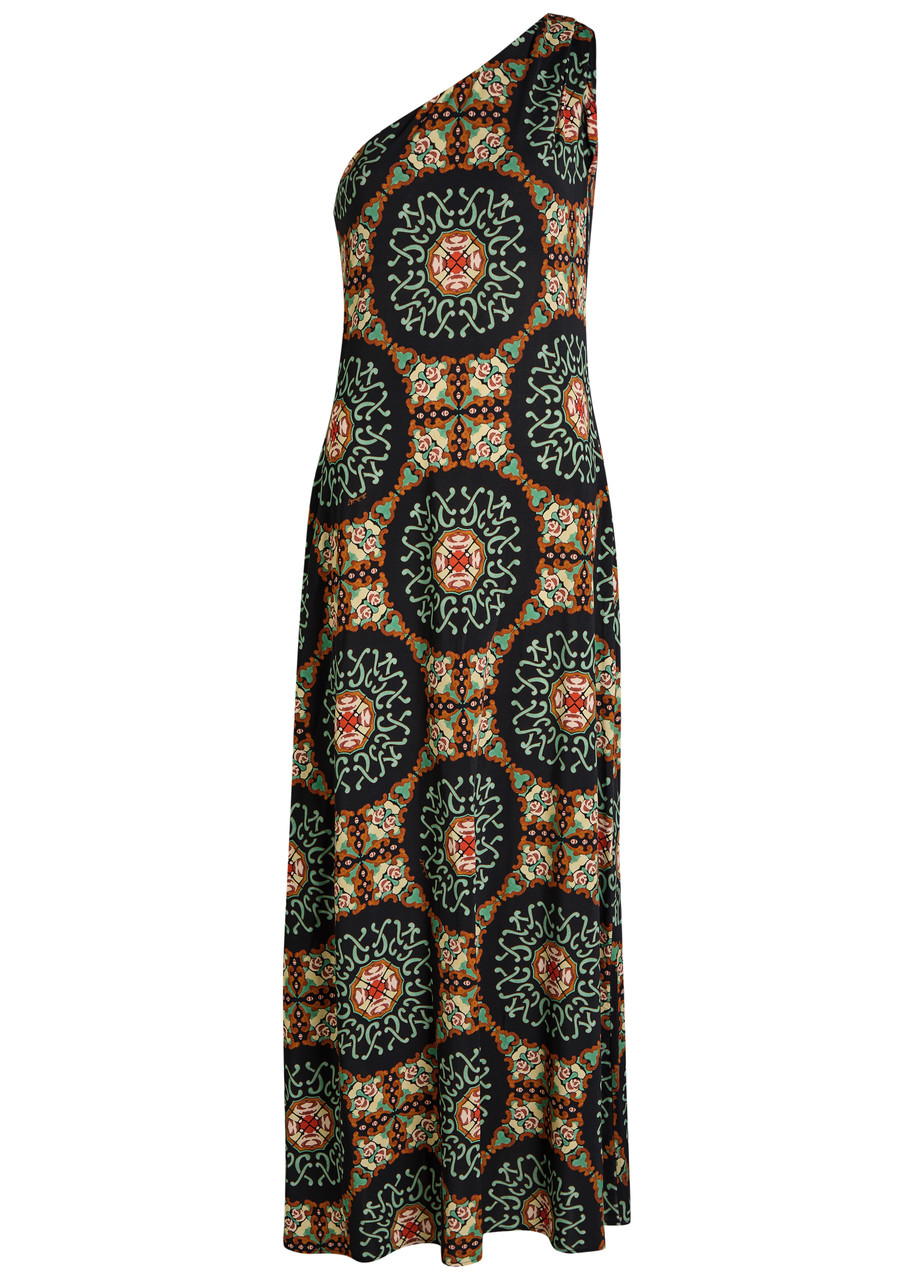La Doublej La Double J Clingy Roy Printed Stretch-jersey Midi Dress In Multi