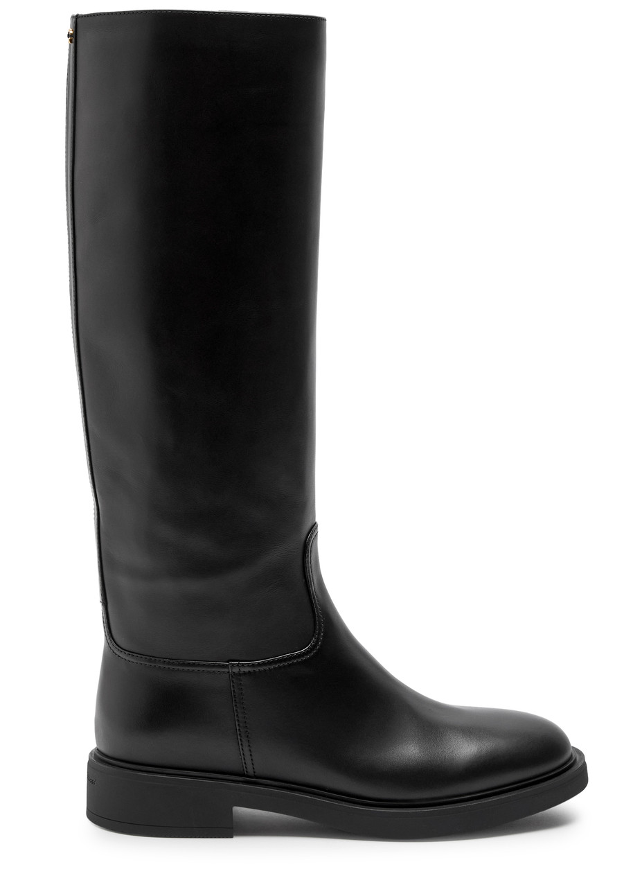 Gianvito Rossi Ascott Leather Knee-high Boots - Black - 38 (IT38 / UK5)