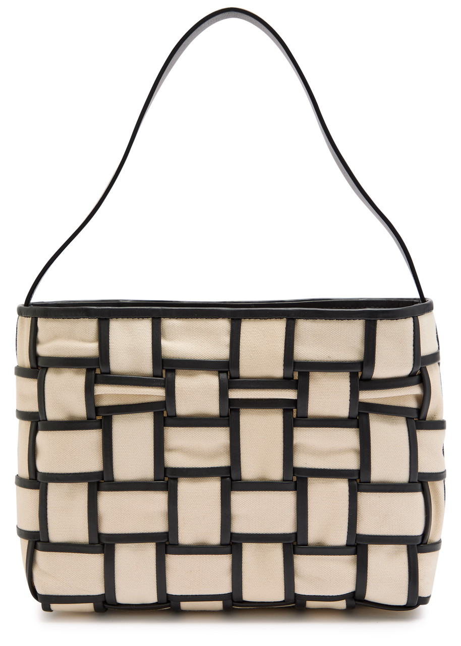 St Agni St. Agni Woven Mini Canvas Tote In White