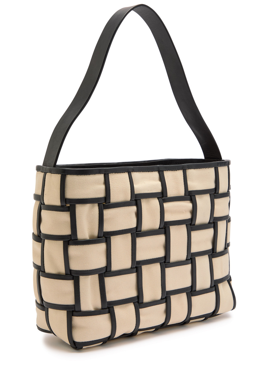 St Agni St. Agni Woven Mini Canvas Tote In White