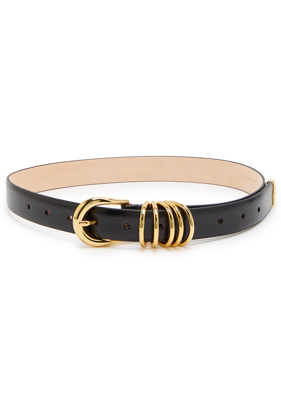 Dehanche Hollyhock Leather Belt In Black