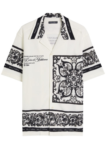希少✨DOLCE & GABBANA ホワイトバード ピケ ポロTシャツ 50 メンズポロシャツ＆Tシャツ | ドルチェ＆ガッバーナ®
