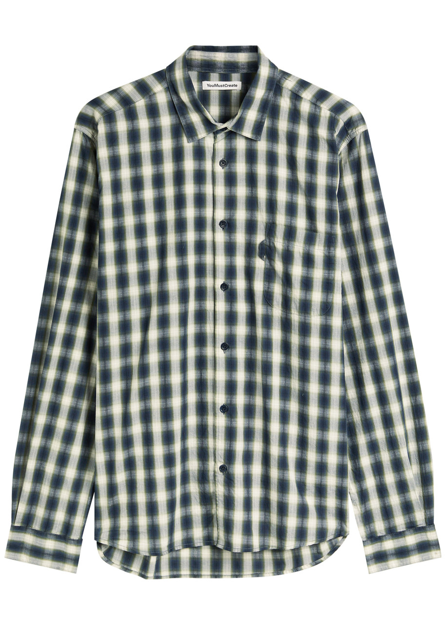 Ymc You Must Create Ymc Curtis Checked Cotton Shirt In Green