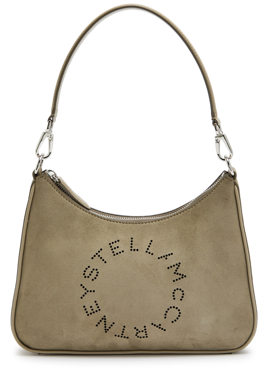 Stella Mccartney Hobo Faux Suede Cross-body Bag In Brown