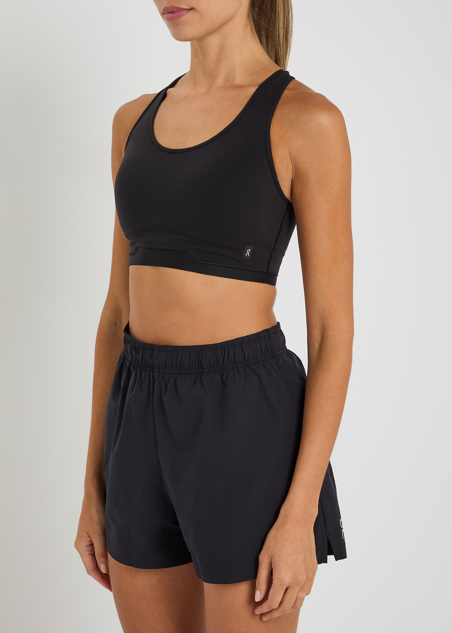 On Train Stretch-nyl Bra Top In Black