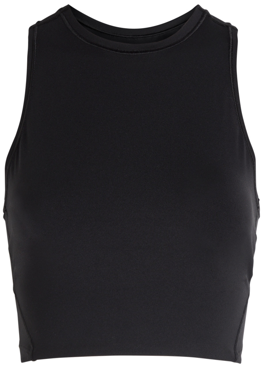 ON Studio Cropped Stretch-jersey top - Black - S (UK8-10 / S)