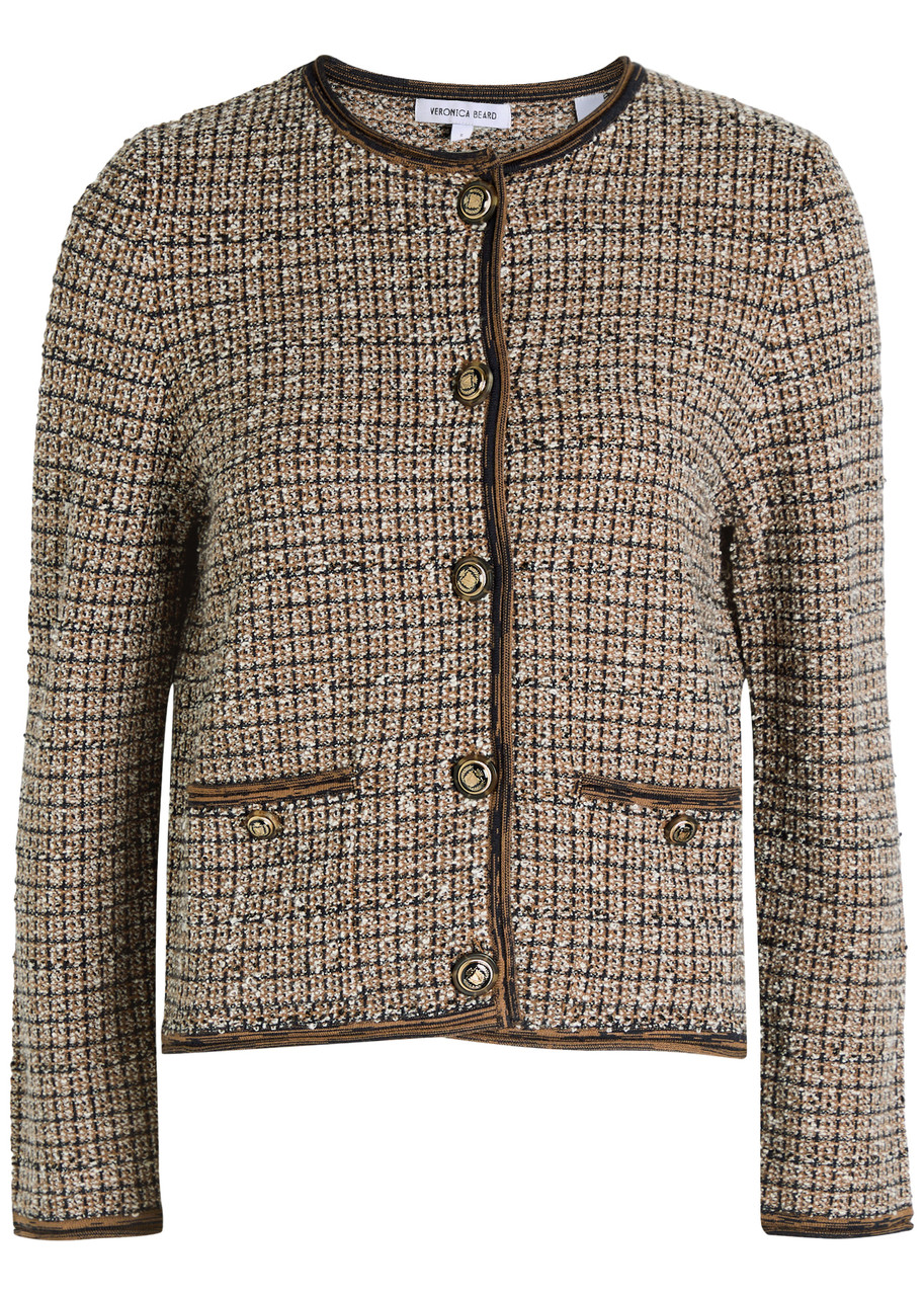 Veronica Beard Brisa Tweed Jacket In Brown