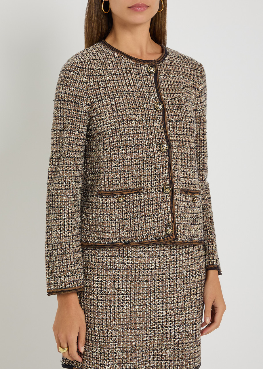  Veronica Beard Brisa Tweed Jacket - Brown - Xs (uk6 / Xs) 