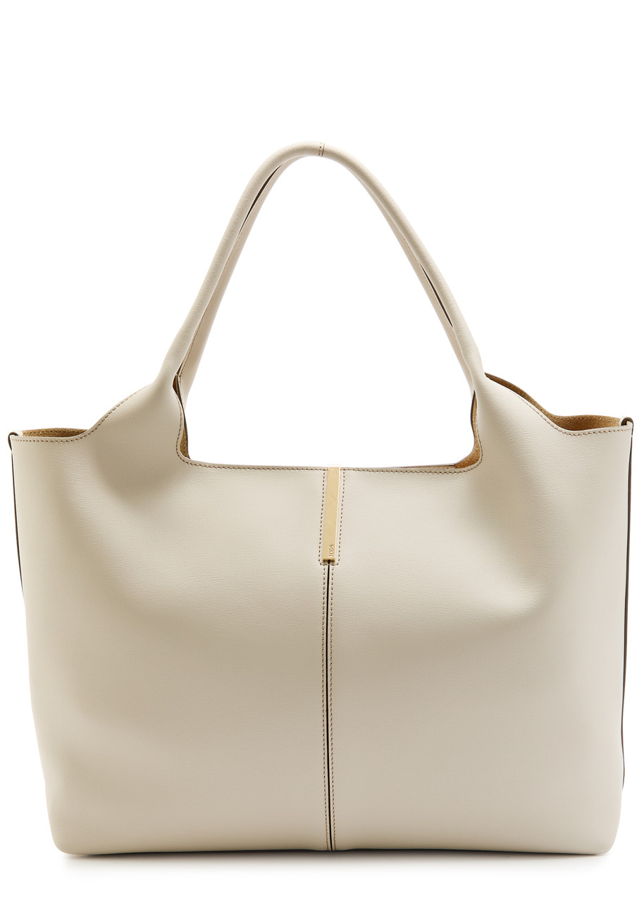 Tod's Tods Leather Tote Bag In White
