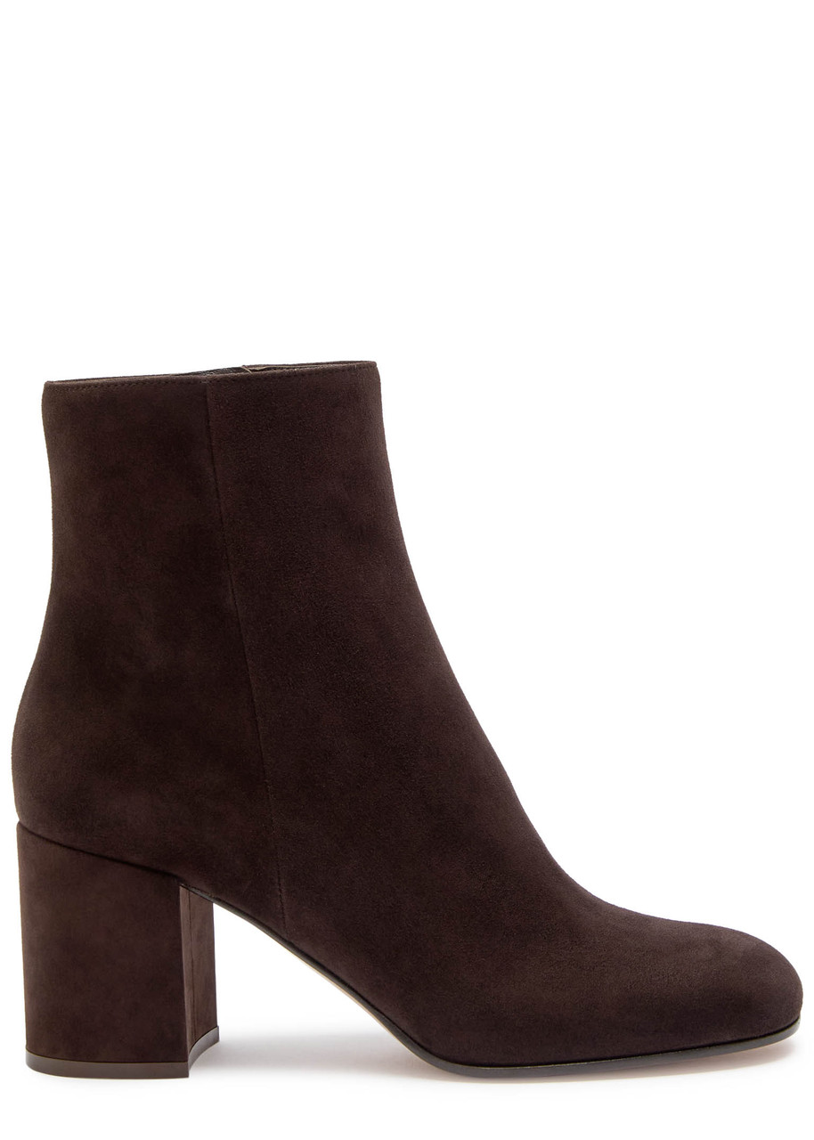 Gianvito Rossi Zippered Short Boots In Brown