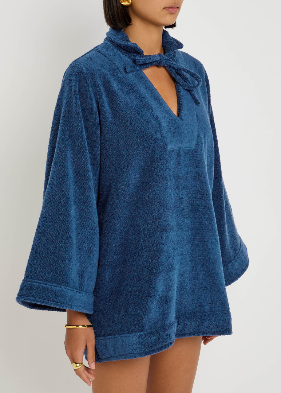Lisa Marie Fernandez Cotton-terry Tunic In Blue
