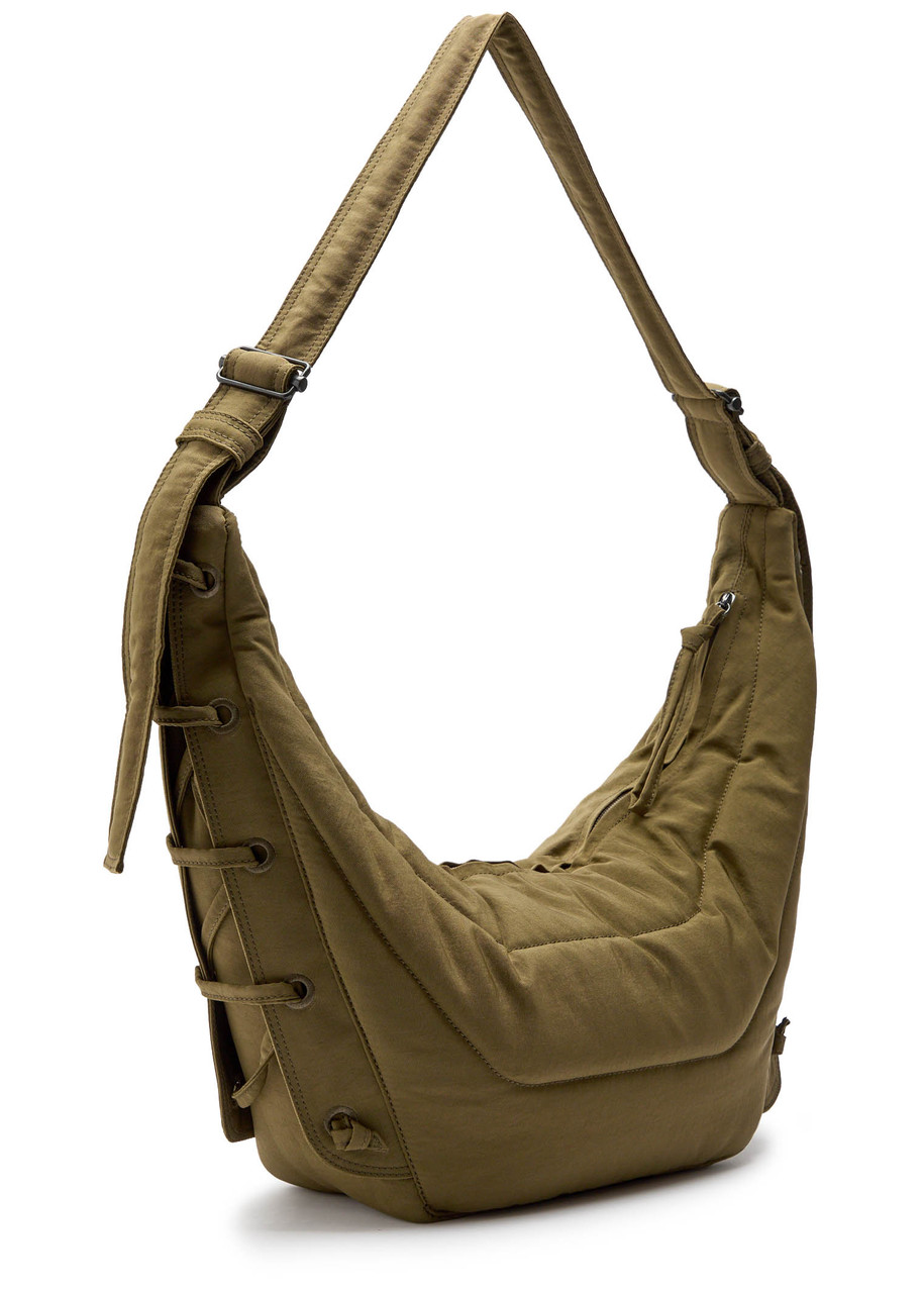 Lemaire Medium Soft Game Quilted Nylon-canvas Shoulder Bag In Brown