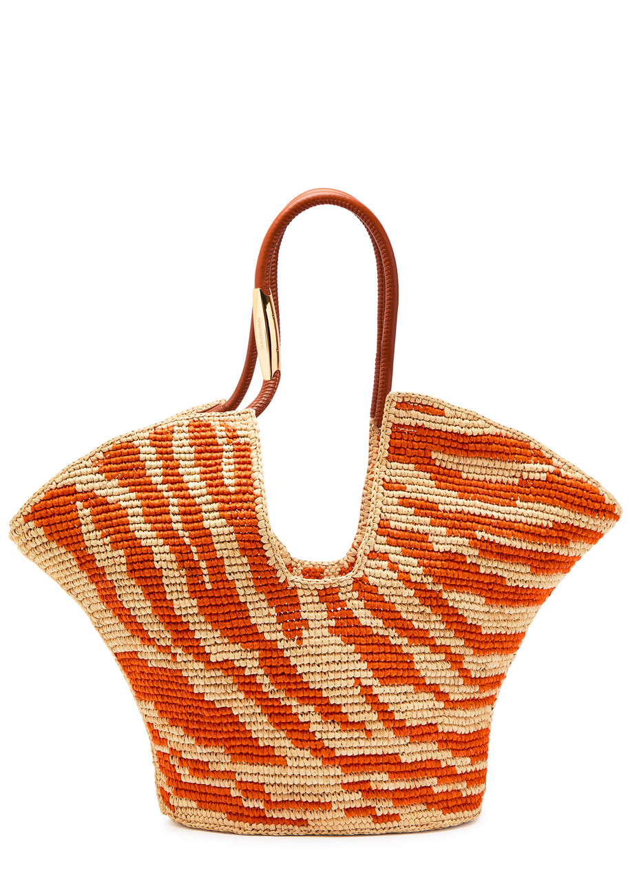 Zimmermann Goldentime Zebra Raffia Tote - Multi Animal - One Size