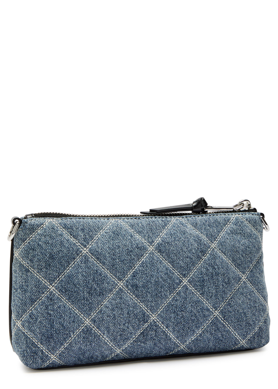 Marc Jacobs The Pochette Quilted Denim Shoulder Bag In Blue