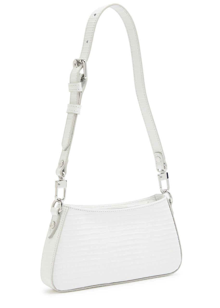Vivienne Westwood Tasha Crocodile-effect Leather Shoulder Bag In White