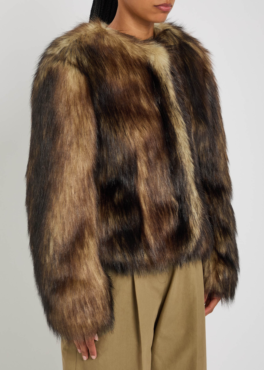 Simone Rocha Faux Fur Jacket In Multi