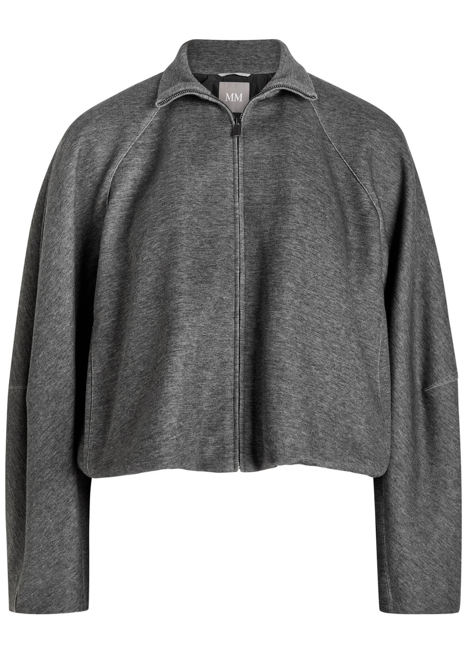 MM Era Cropped Cotton-blend Jacket - Light Grey - XS (UK6 / XS)