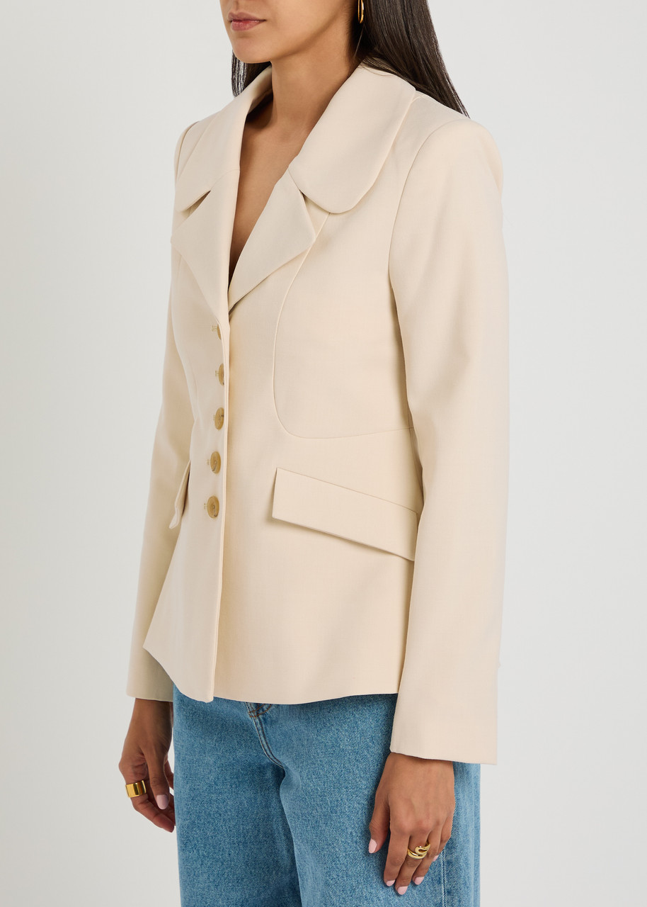 By Malene Birger Adrienna Darted Woven Blazer In Pink