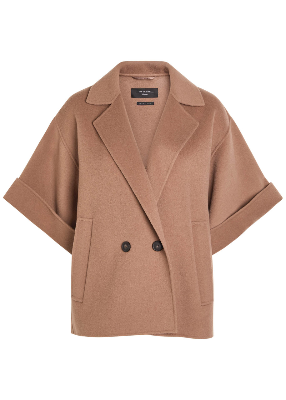 Weekend Max Mara Pera Double-breasted Wool Coat In Brown