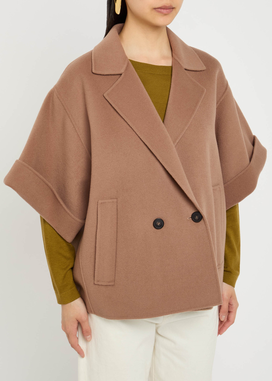 Weekend Max Mara Pera Double-breasted Wool Coat In Brown