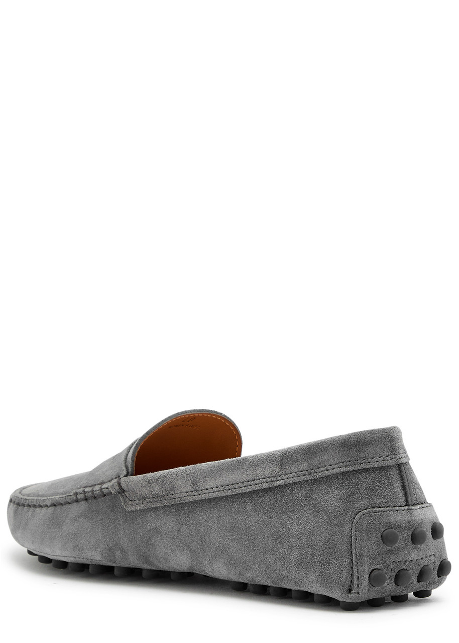 Tod's Tods Gommino Suede Loafers In Gray