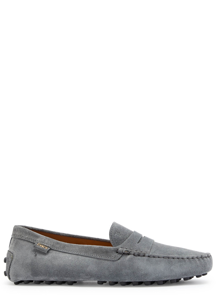Tods Gommino Suede Loafers - Grey - 38 (IT38 / UK5)