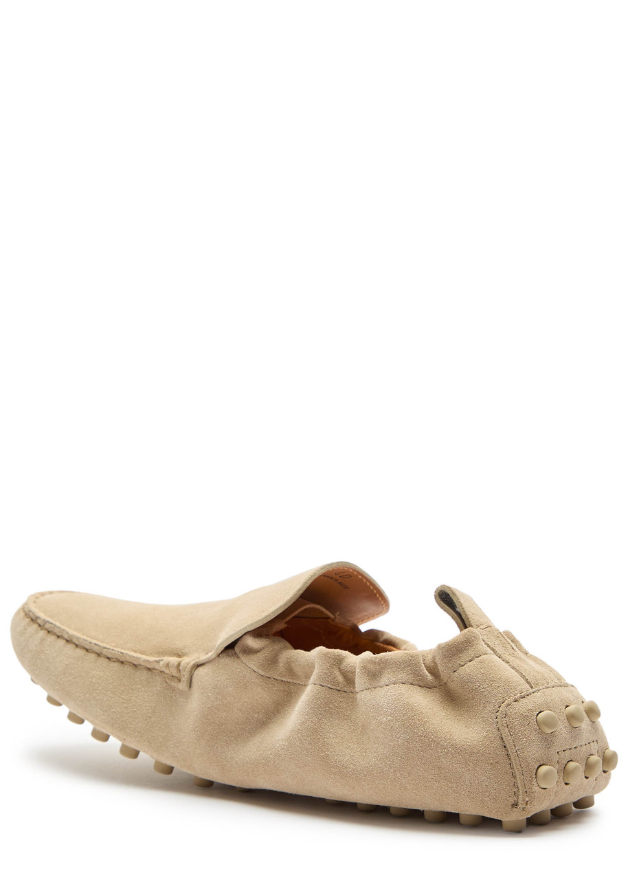 Tod's Tods Gomma Suede Loafers In Sand