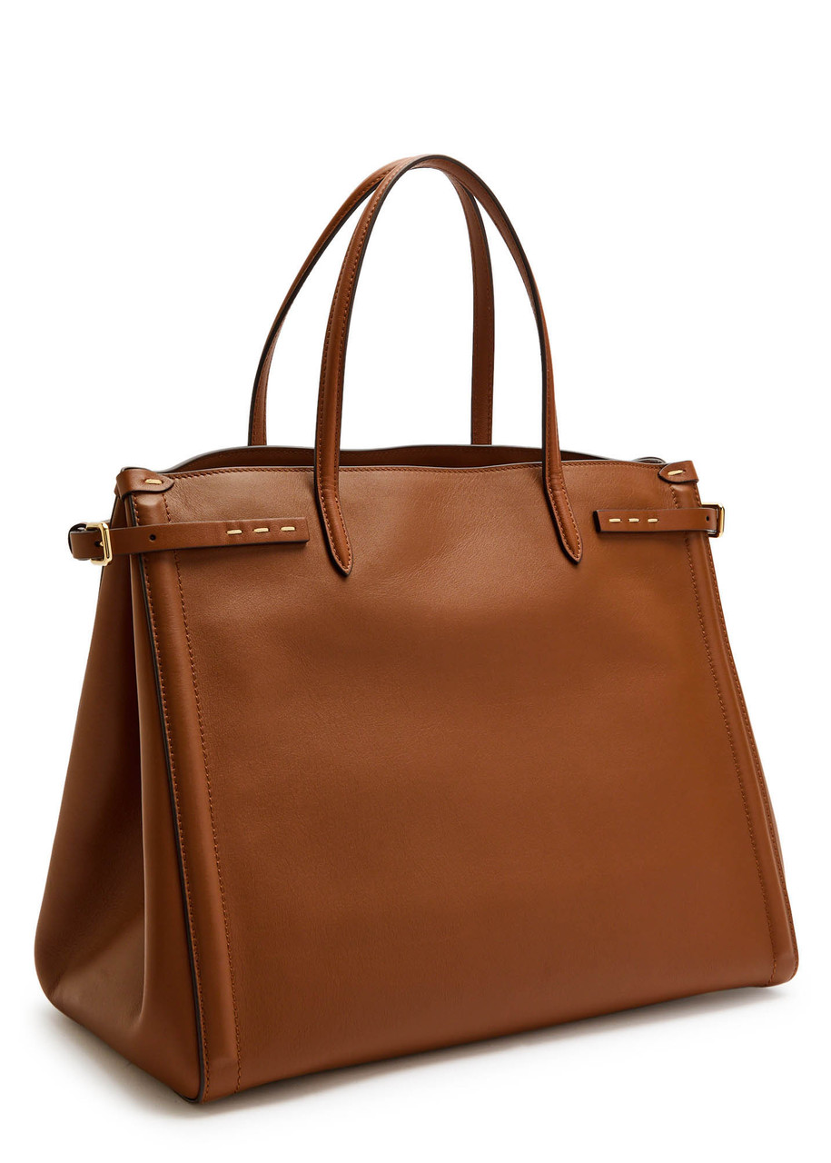 Valentino Borsa Shopping Antibes Media In Pelle Marrone Donna In Brown