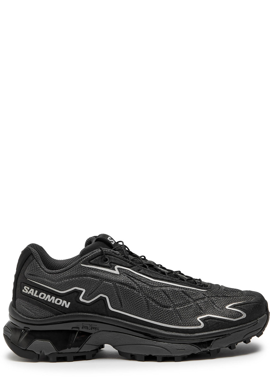 Salomon Xt-slate Rubber-trimmed Mesh Sneakers In Black