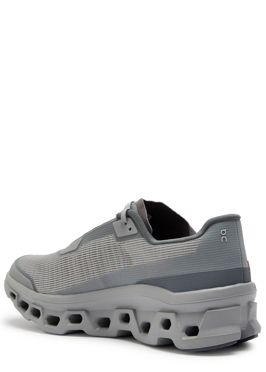 On Cloudmster Void Panelled Mesh-knit Sneakers In Gray