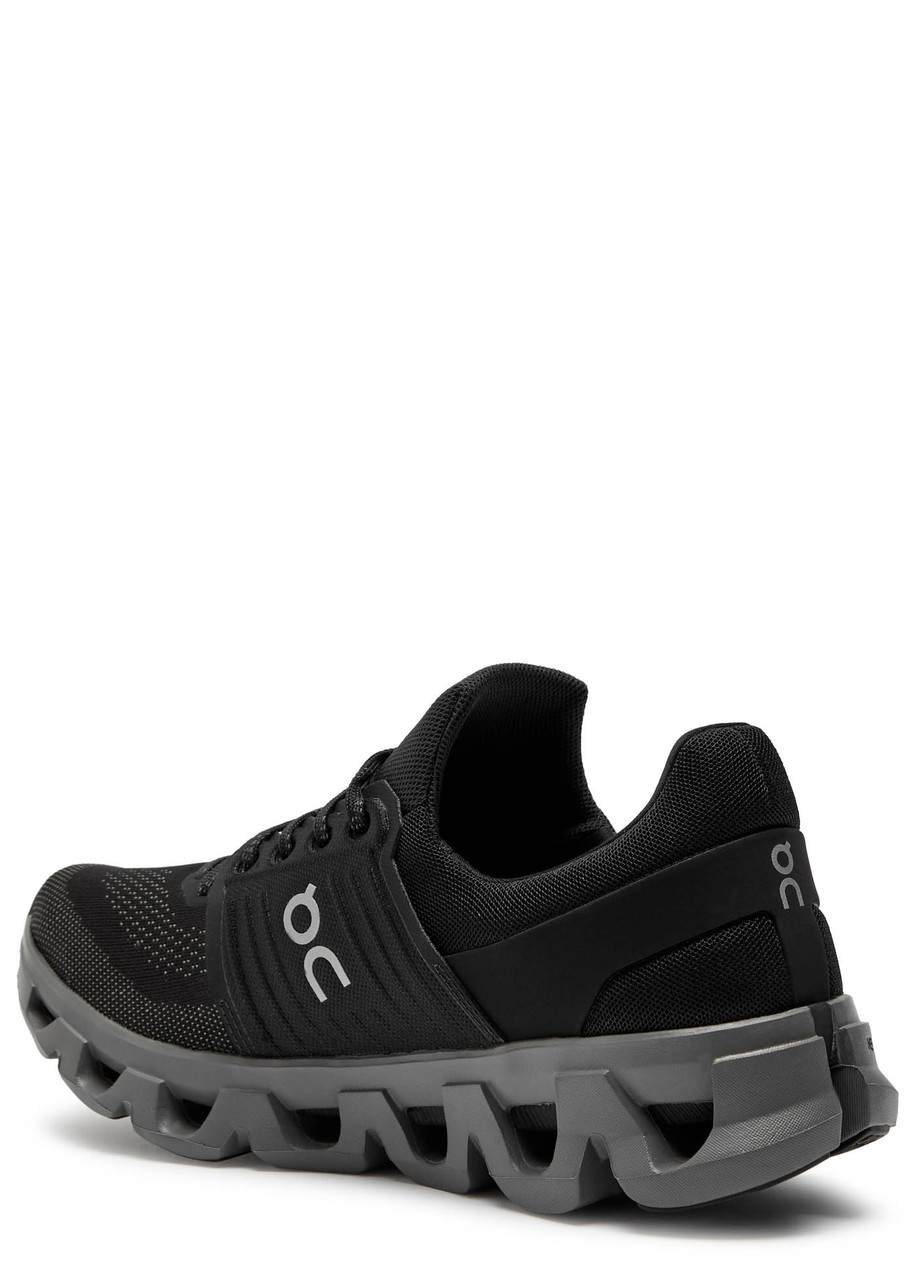 On Cloudswift 4 Ad Panelled Mesh-knit Sneakers In Black
