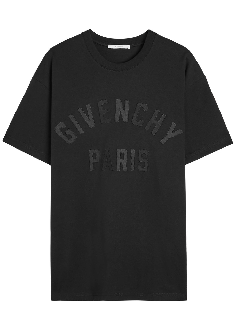 Givenchy Logo-print Crewneck T-shirt In Black
