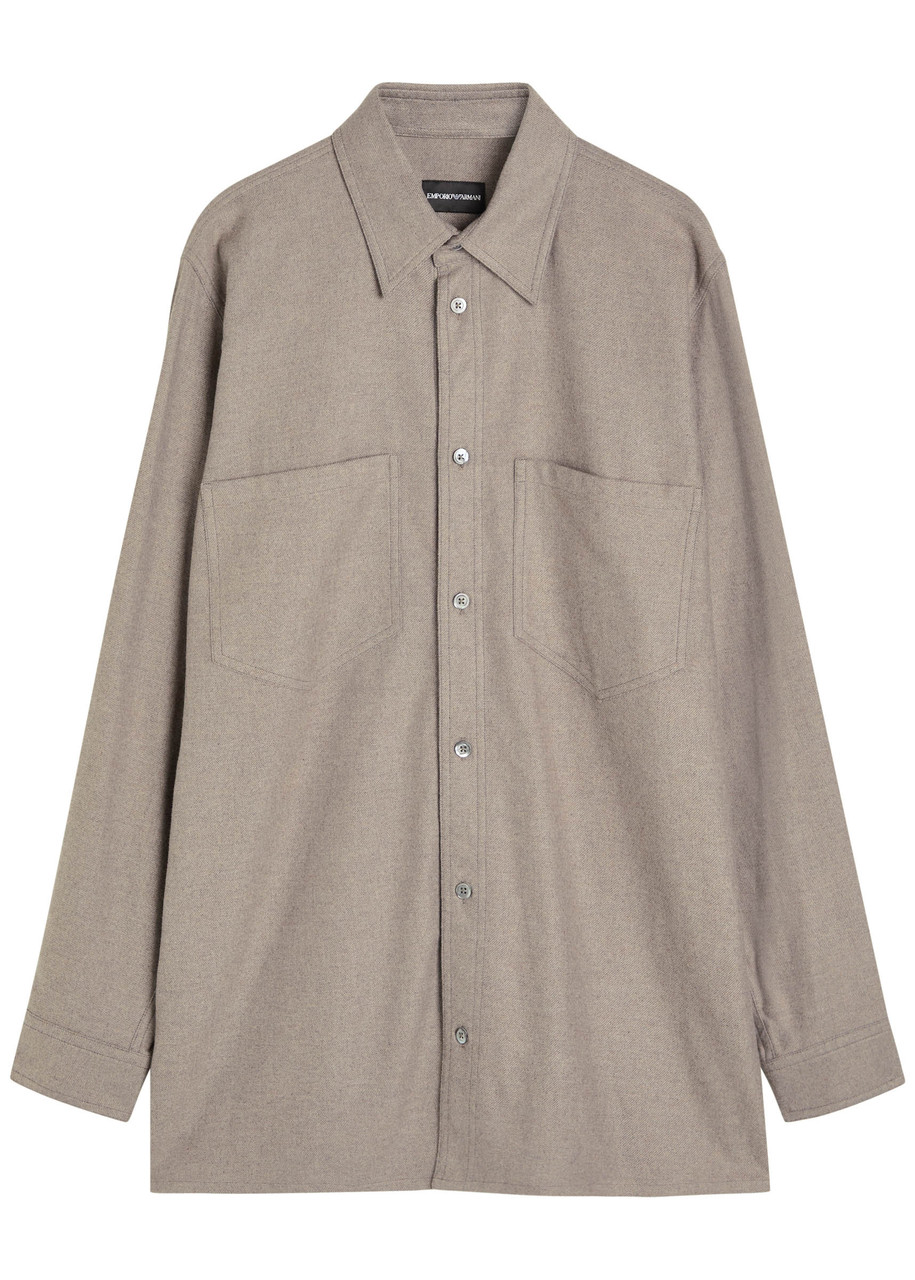 Emporio Armani Flannel Overshirt – Grey – L