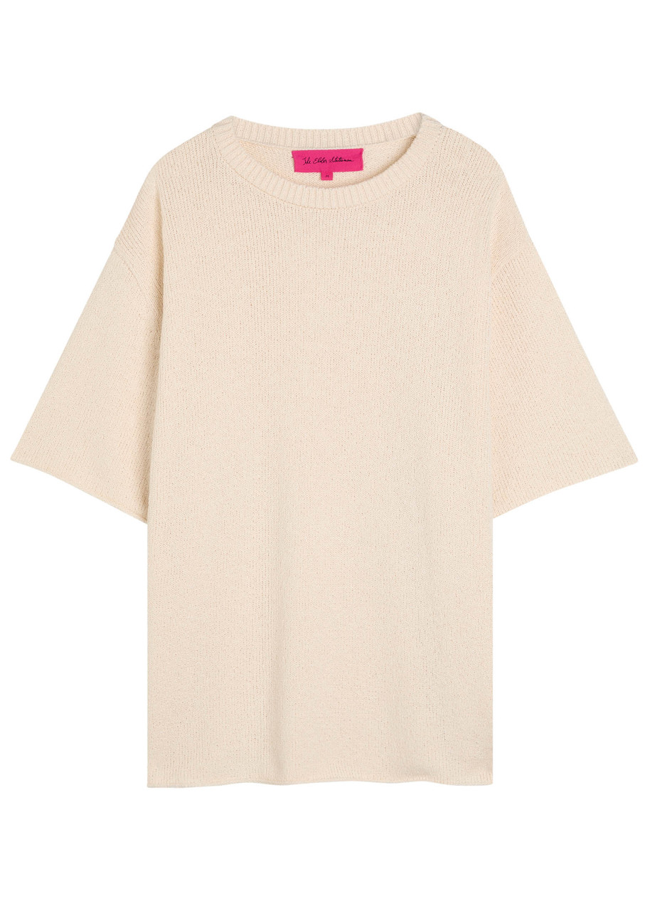 The Elder Statesman Nora Knit T-shirt In Neutral