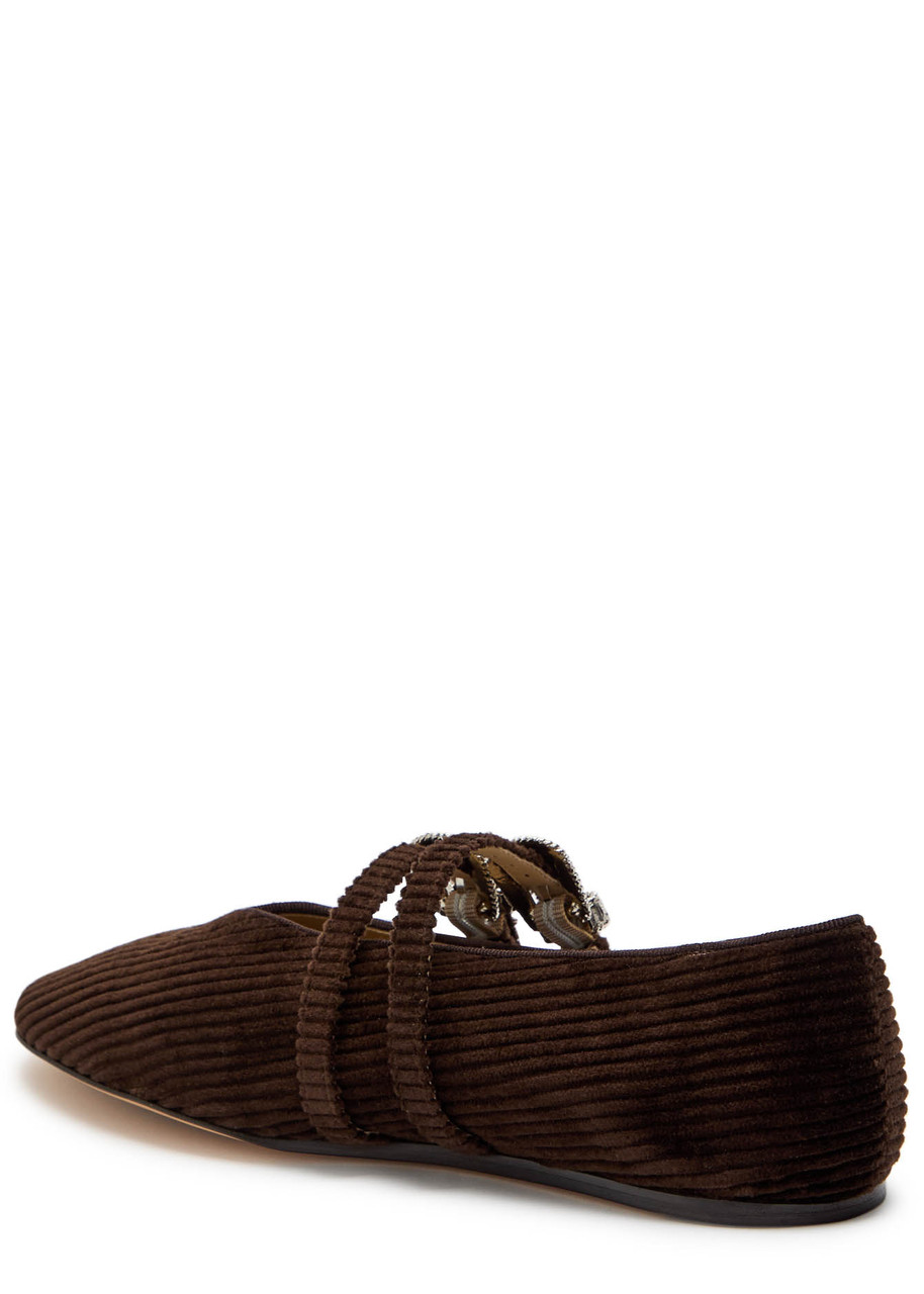 Le Monde Beryl Claudia Satin Ballet Flats In Brown