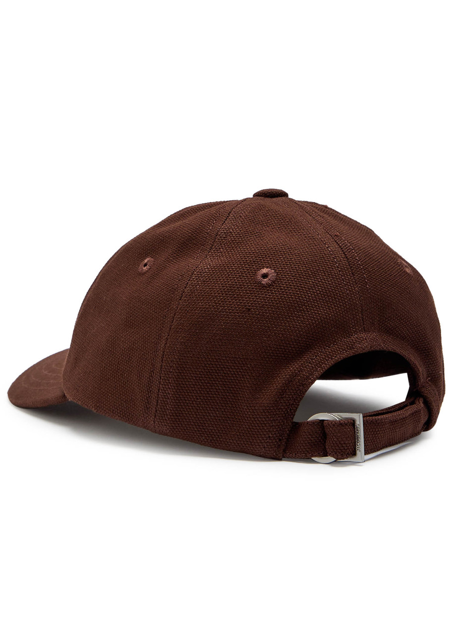 Jacquemus La Casquette Logo Canvas Cap In Brown