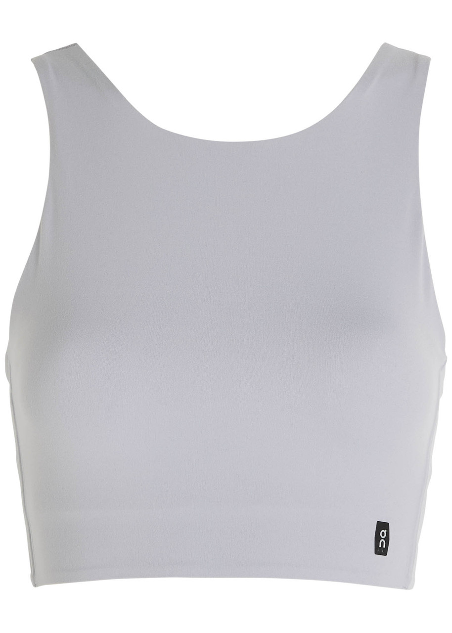 On Core 2 In 1 Stretch-jersey Cropped Top In Purple