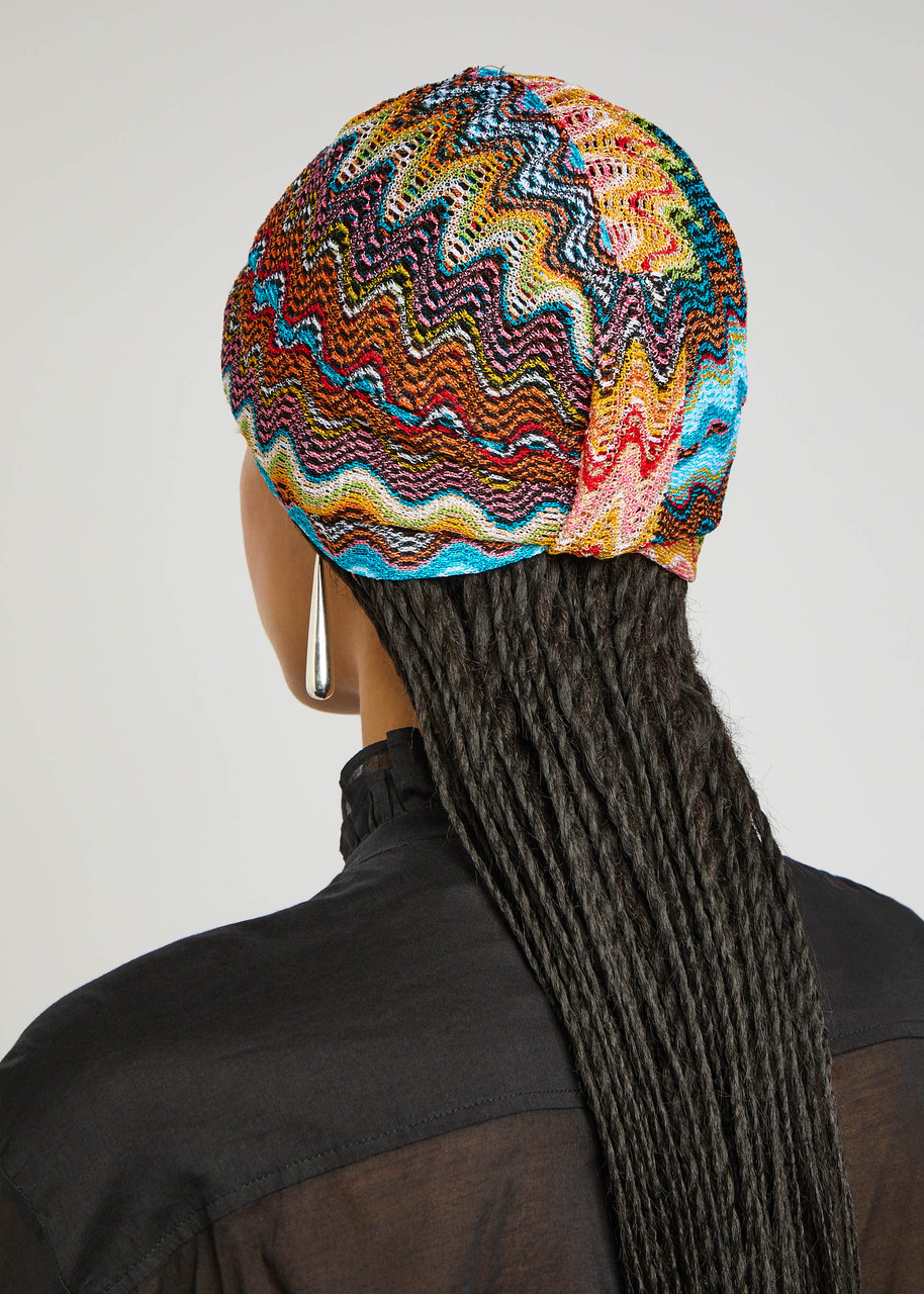 Missoni Zigzag-intarsia Knitted Head Wrap In Multi