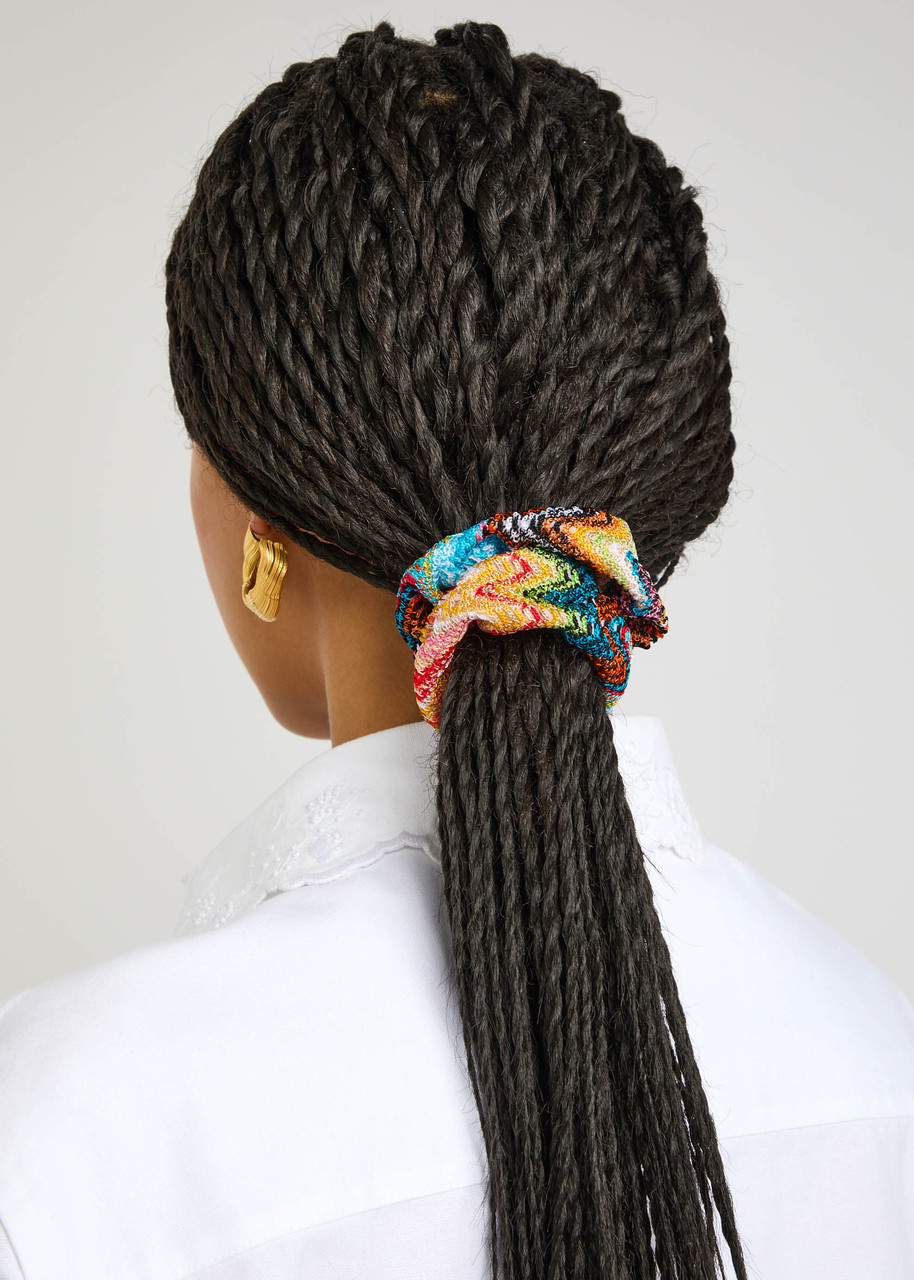 Missoni Zigzag-intarsia Knitted Scrunchie In Multi